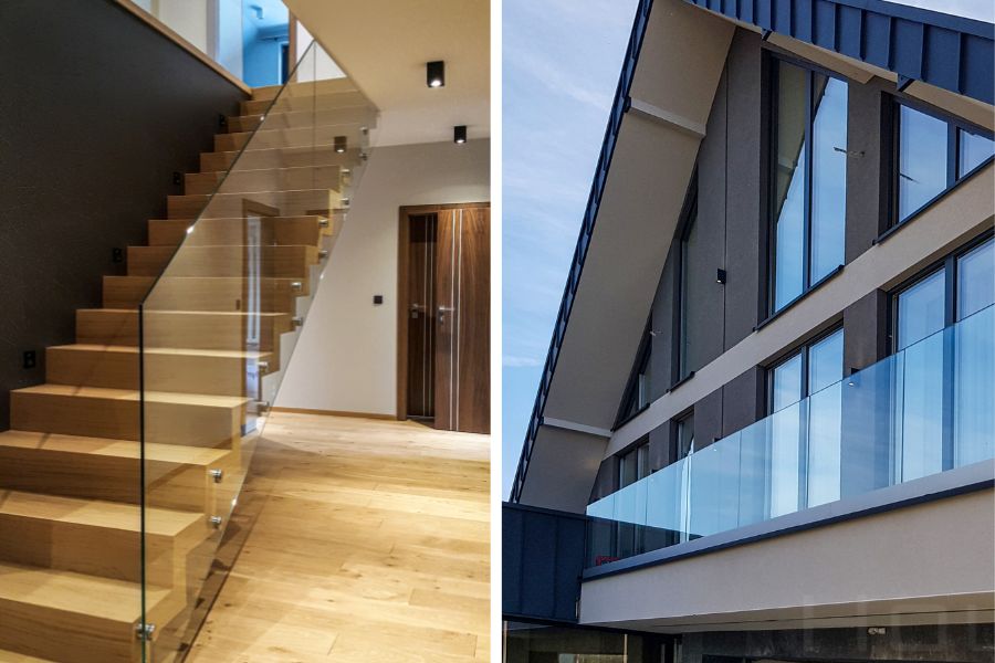 Realizacje HouseKrup - szklane balustrady